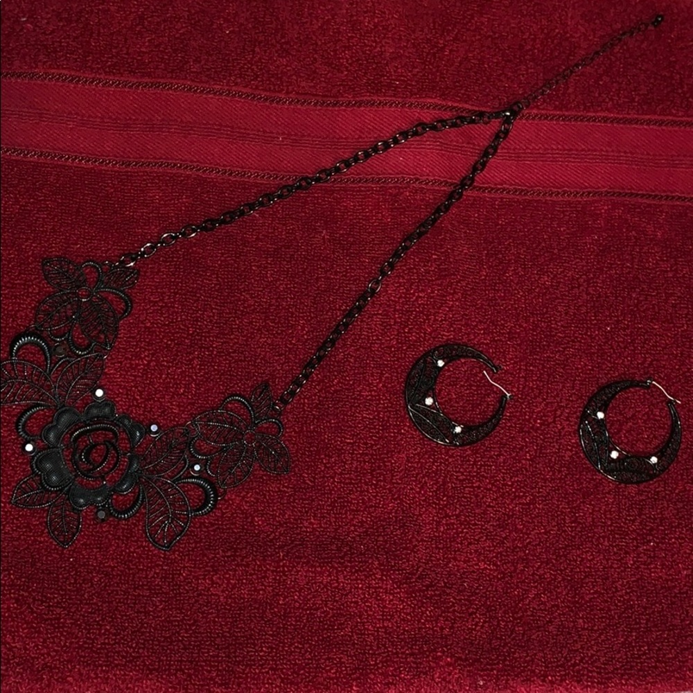 Necklace with matching earrings